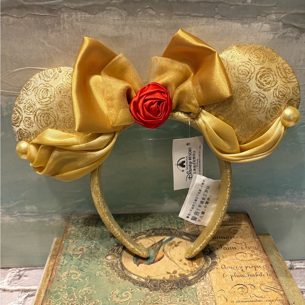 NWT Beauty and the Beast Belle Inspired Mickey/Minnie Ears